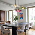 Modern Lotus Glass Pendant Light