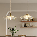 Modern Lotus Glass Pendant Light