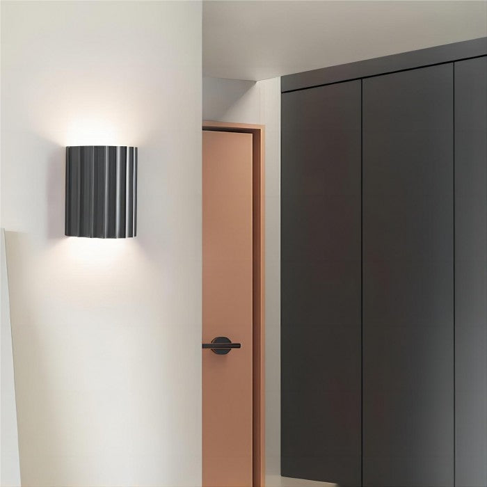 Modern Macaron Ribbed Resin Wall Light