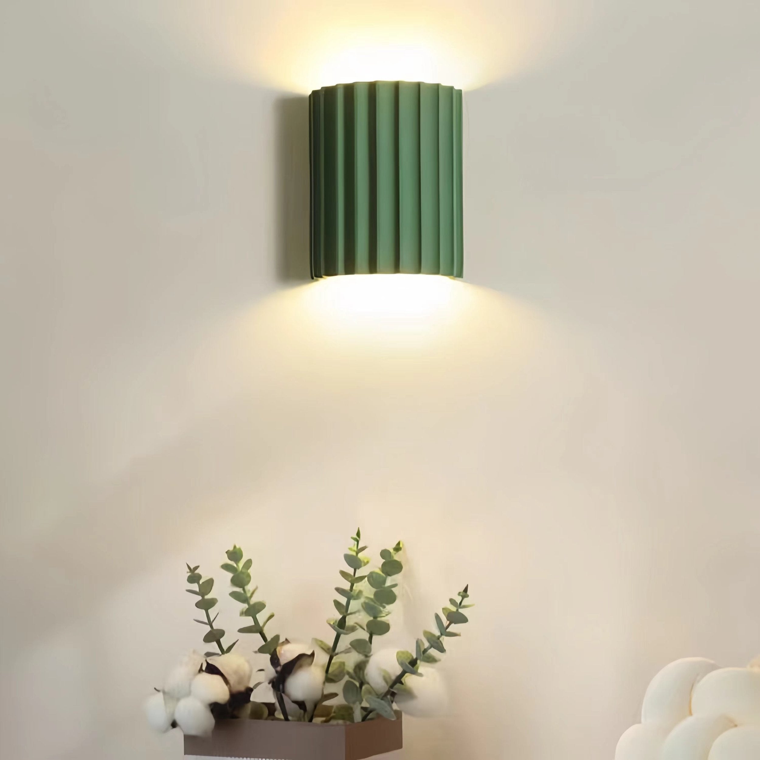 Modern Macaron Ribbed Resin Wall Light