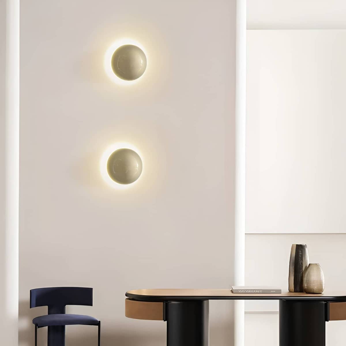 Bauhaus Minimalist Sphere Ambient Wall Light