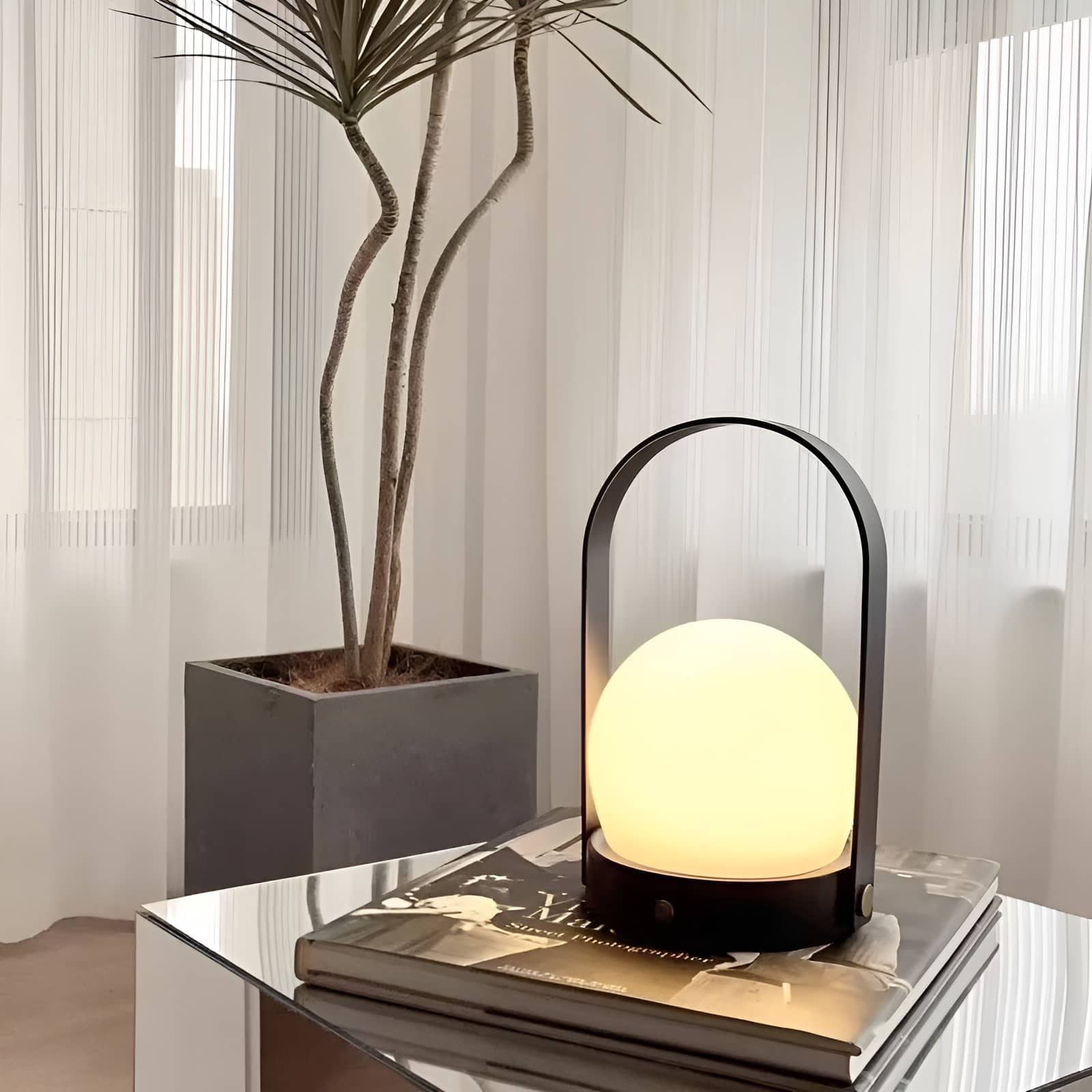 Minimalist Sphere LED Portable Table Lamp