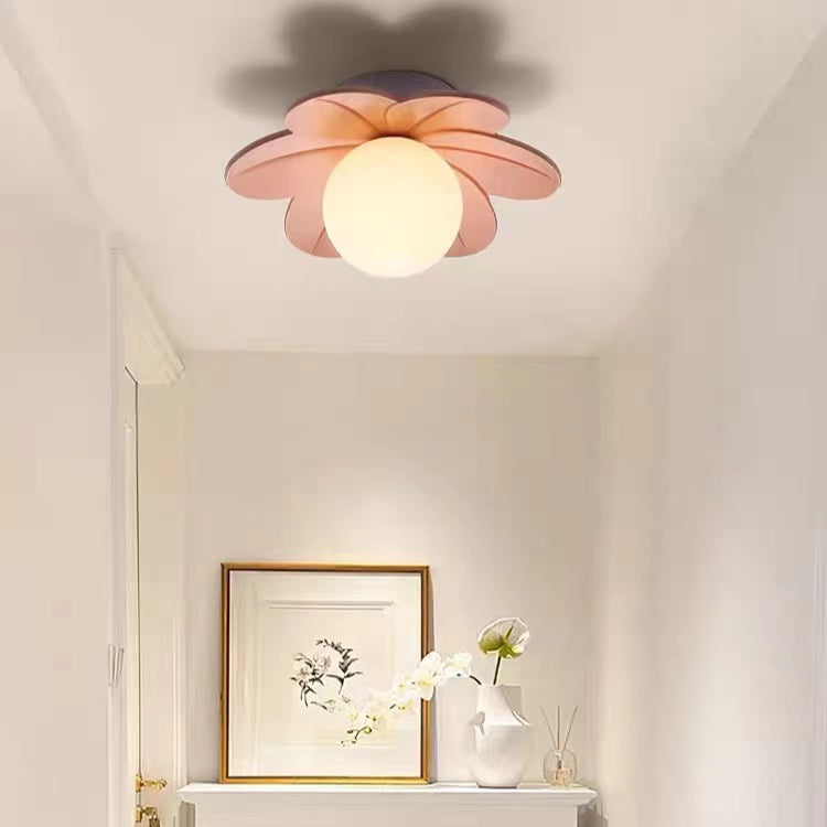 Modern Macaron Resin Cream Flower Ceiling Light