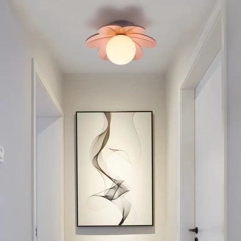 Modern Macaron Resin Cream Flower Ceiling Light