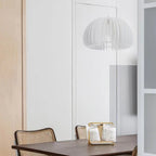 Contemporary Pumpkin White Pendant Light