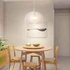 Contemporary Pumpkin White Pendant Light
