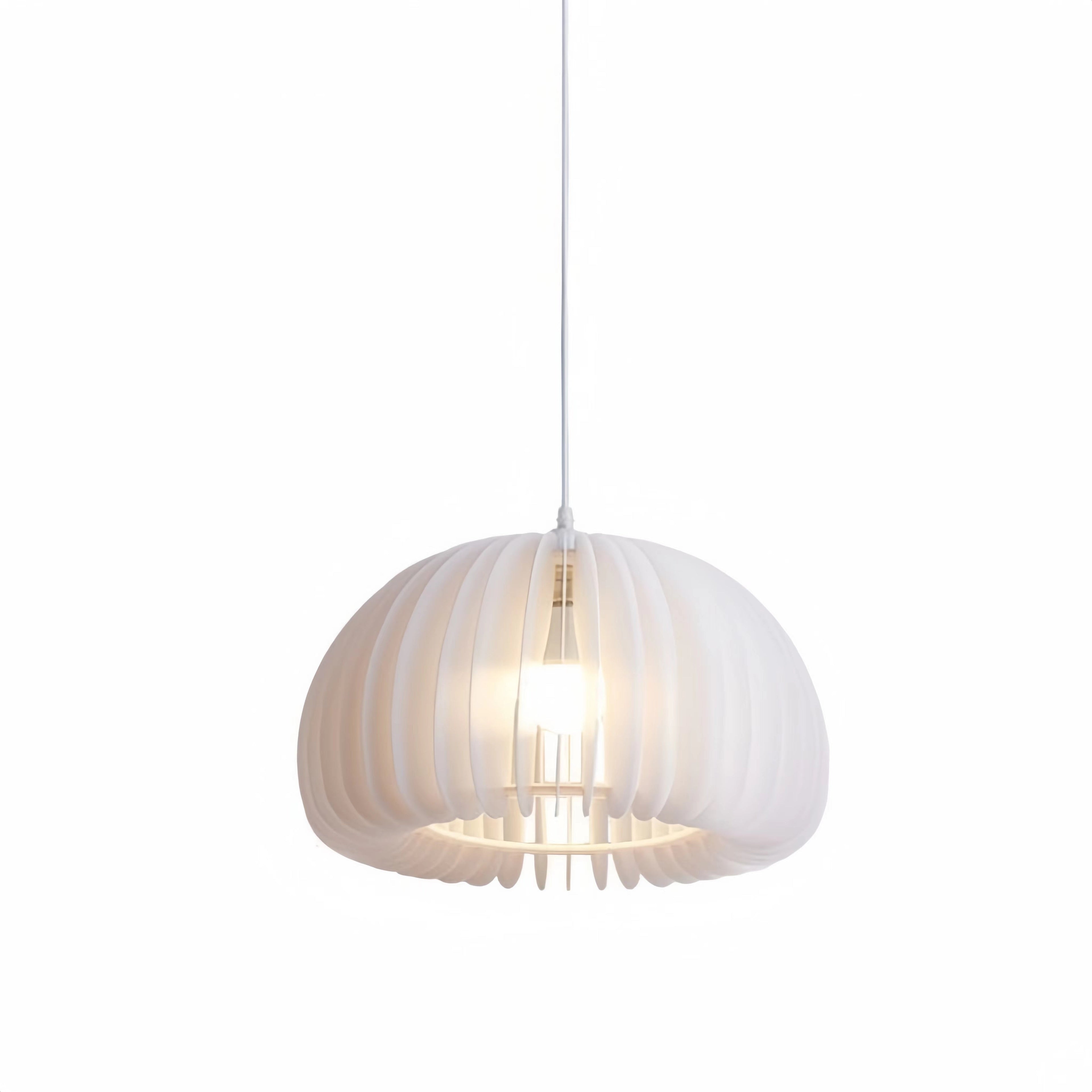 Contemporary Pumpkin White Pendant Light