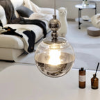 Modern Bauhaus Silver Globe Pendant Light