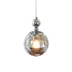 Modern Bauhaus Silver Globe Pendant Light