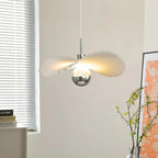 Scandinavian Chamomile Ribbed White Pendant Light