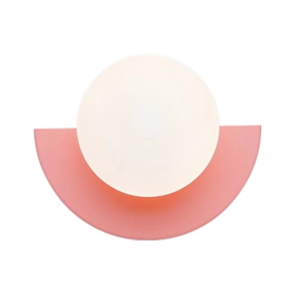 Macaron Glass Globe Bedside Wall Light