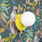 Macaron Glass Globe Bedside Wall Light
