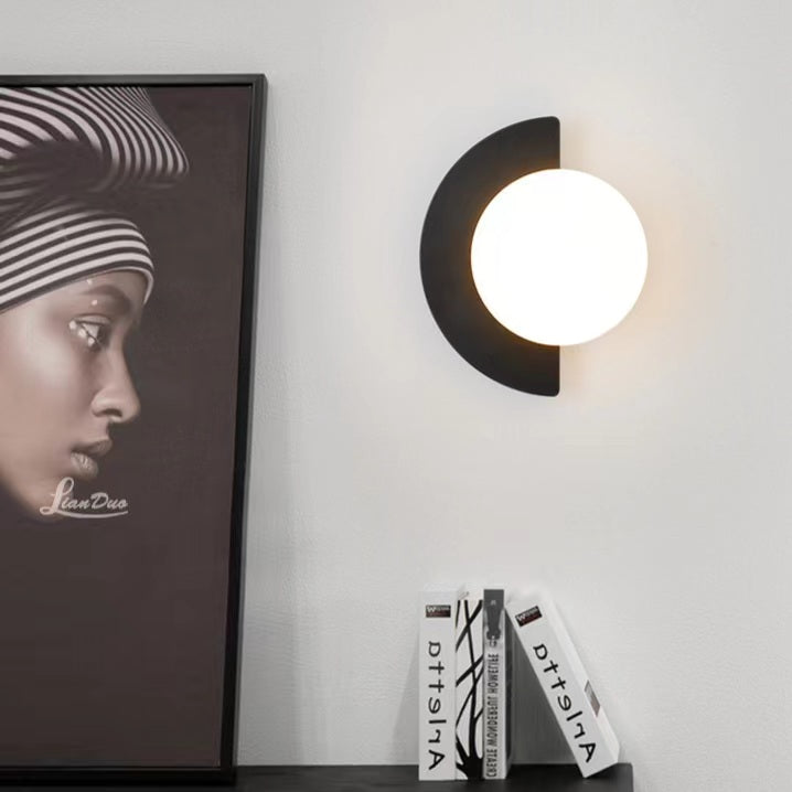 Macaron Glass Globe Bedside Wall Light