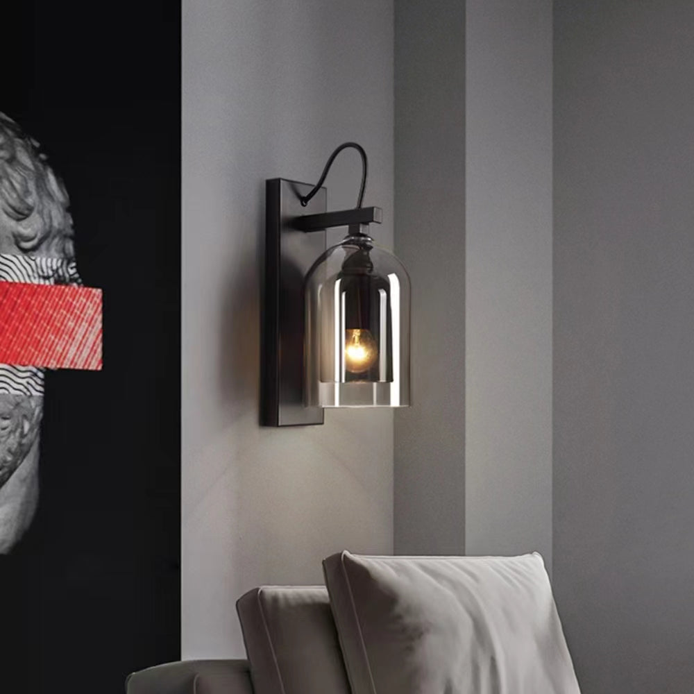 Modern Cylindrical Double Glass Wall Light