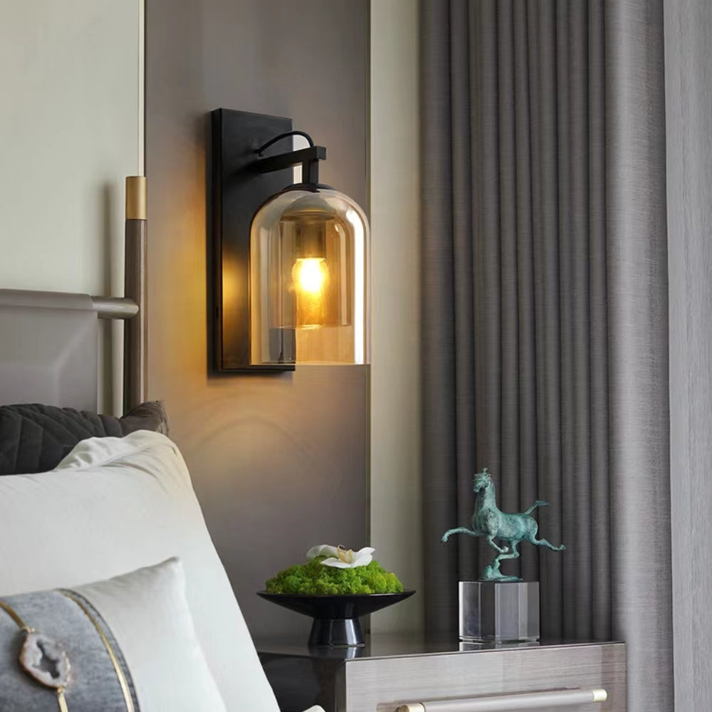 Modern Cylindrical Double Glass Wall Light