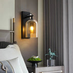 Modern Cylindrical Double Glass Wall Light
