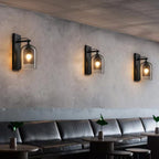 Modern Cylindrical Double Glass Wall Light