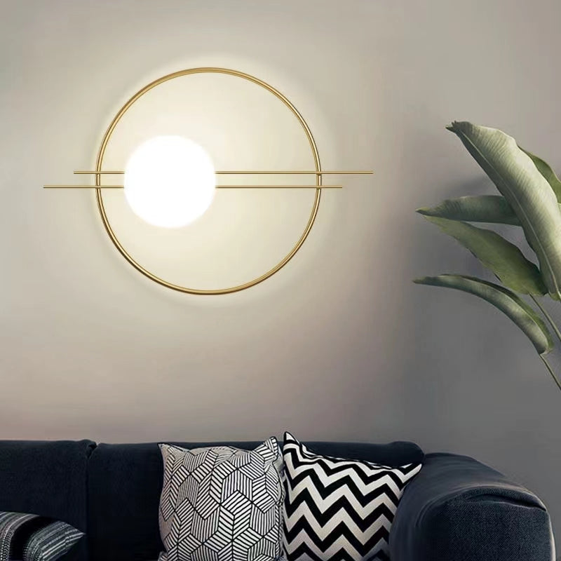 Modern Luxury Metal Ring Wall Light