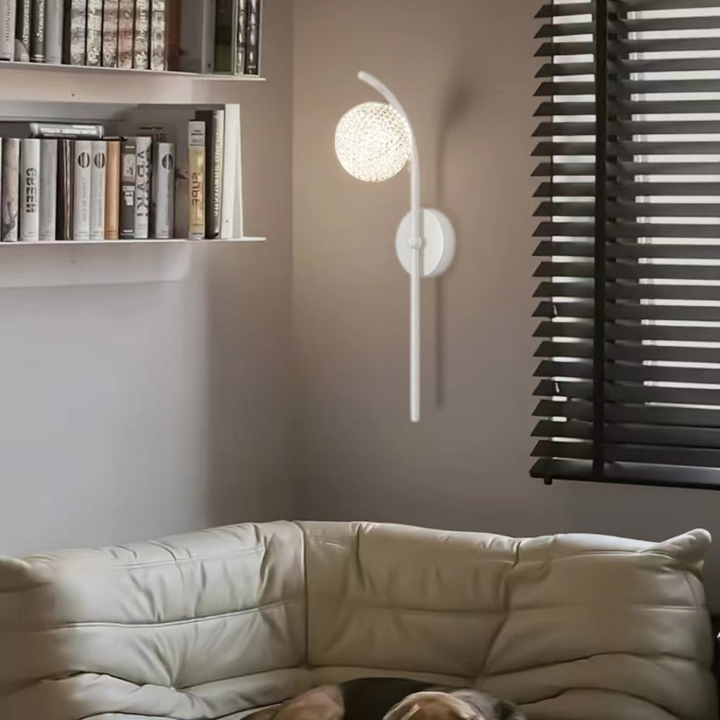 Modern Minimalist Crystal Globe Wall Light