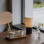 Minimalist Cordless Aluminum Brown Table Lamp