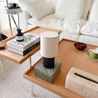 Minimalist Cordless Aluminum Brown Table Lamp