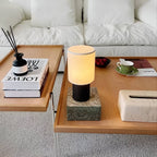 Minimalist Cordless Aluminum Brown Table Lamp