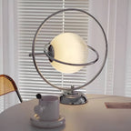 Space Age Rotatable Glass Planet Table Lamp