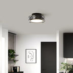 Round Glass Smoke Grey Ceiling Light