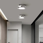 Round Glass Smoke Grey Ceiling Light