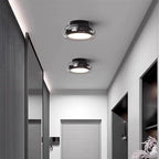 Round Glass Smoke Grey Ceiling Light