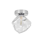 Modern Silver Glass Ice Cube Ceiling Light