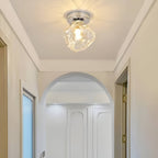 Modern Silver Glass Ice Cube Ceiling Light