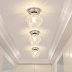 Modern Silver Glass Ice Cube Ceiling Light
