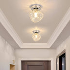 Modern Silver Glass Ice Cube Ceiling Light