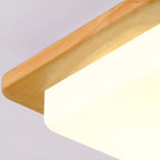 Modern Japanese Wooden Square Ceiling Light