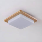 Modern Japanese Wooden Square Ceiling Light