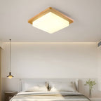 Modern Japanese Wooden Square Ceiling Light
