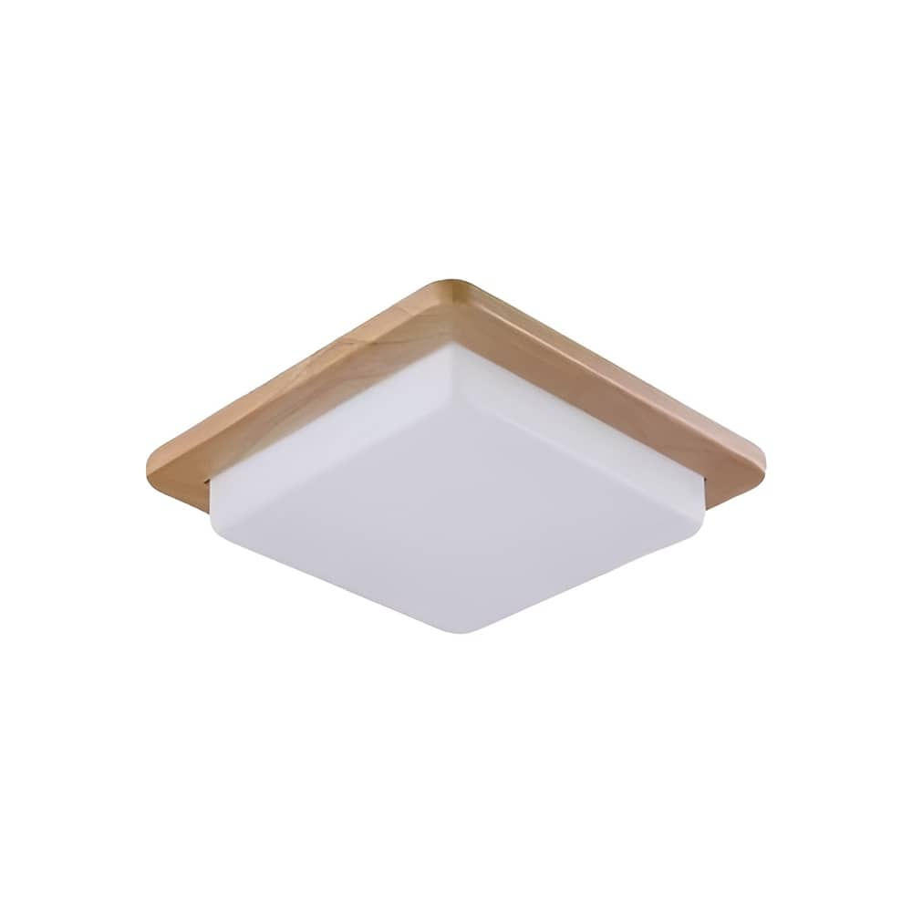 Modern Japanese Wooden Square Ceiling Light
