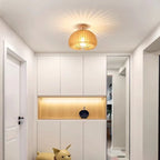 Modern Japanese Pumpkin Wooden Ceiling Light