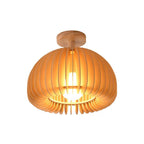 Modern Japanese Pumpkin Wooden Ceiling Light