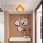 Modern Japanese Pumpkin Wooden Ceiling Light
