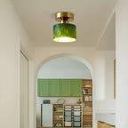 Natural Jade Vintage Dark Green Ceiling Light