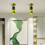 Natural Jade Vintage Dark Green Ceiling Light