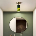 Natural Jade Vintage Dark Green Ceiling Light
