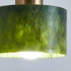 Natural Jade Vintage Dark Green Ceiling Light