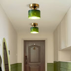 Natural Jade Vintage Dark Green Ceiling Light