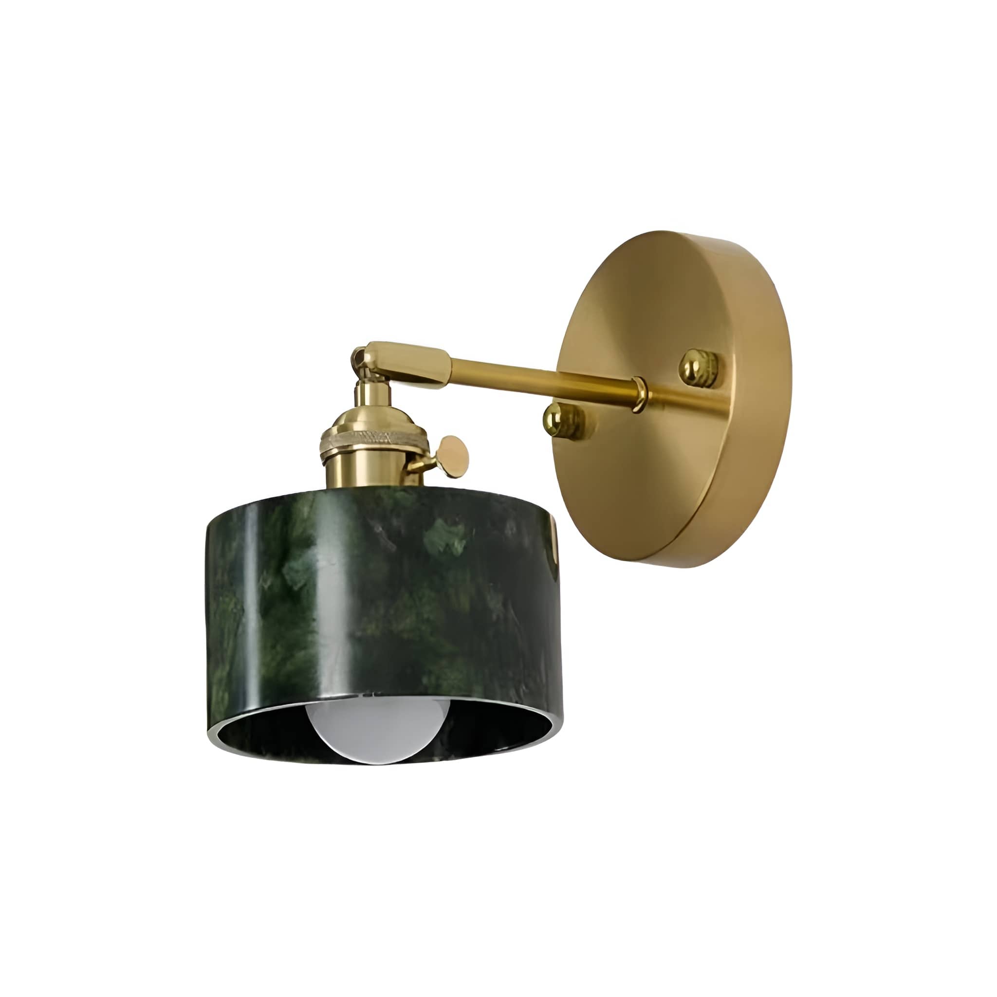 Natural Jade Vintage Dark Green Wall Light