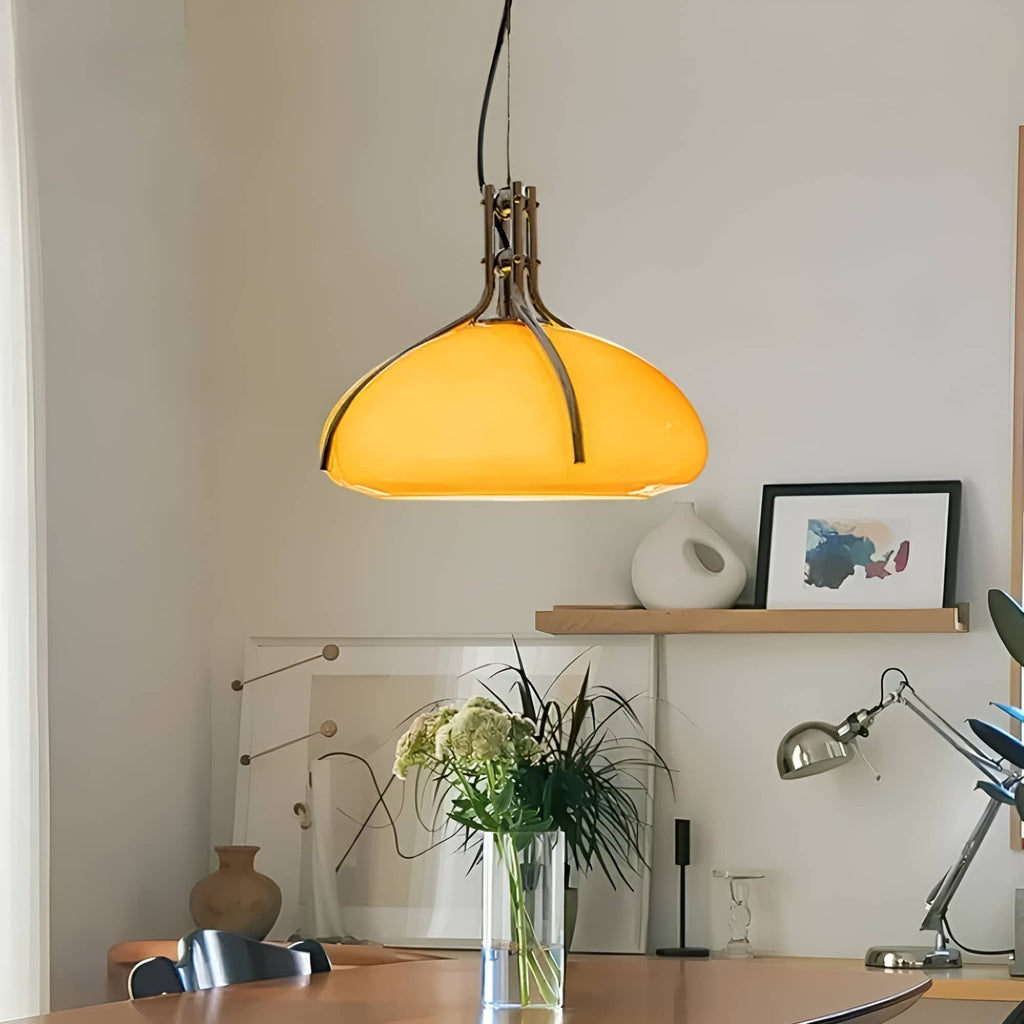 Nordic Bauhaus Pumpkin Glass Pendant Light