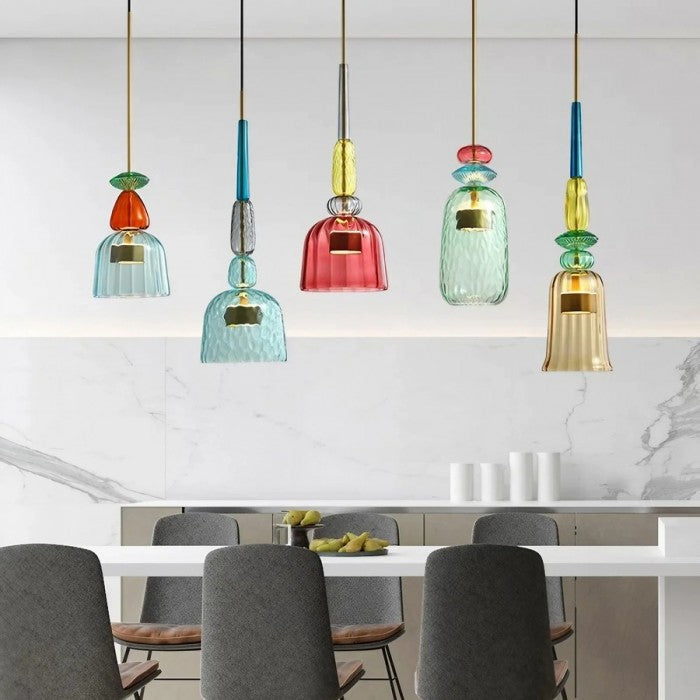 Scandinavian Design Colorful Glass Pendant Light
