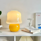 Nordic Creamy Yellow Mushroom Bedside Lamp